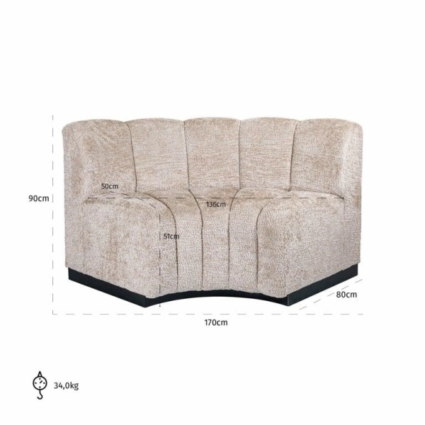 RICHMOND sofa narożna HILLPARK 1 beżowa